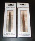 049022577114 Studio 35 Beauty New Set Point And Square Tip Tweezers Stainless Steel Hair