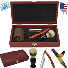 0809619408203 Unbranded Barber Shaving Kit Set Straight Razor Brush 809619408203