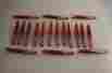 18pcs Tiptop Slant Eye Brow Tweezers Red Color American Flag Hair Removal Beauty Tools