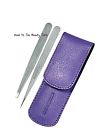 4048-lvr Tips Tweezerman Tweezer Set Petite Slanted Steel Kit Stainless Pointed