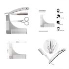 4325183650 Stainless Steel Beard Trimming Tool Mustache Shaping Symmetric Kit For