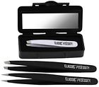 646437193047 Classic Necessity Eyebrow Tweezers Set Slanted And Pointed
