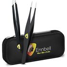 655881503319 Ennbell Stainless Steel Professional Eyebrow Tweezers Slant Pointed