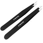 726293048665 Professional Stainless Steel Tweezers Set Slanted Tip Tweezer