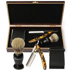 Amn9644114 Steel Straight Razor Brush Cut Shaving Strop Throat Wooden Box