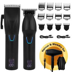 Amuliss 2067-au Professional Hair Clippers And Zero Gapped Trimmer Kit For Men Cordless Barb