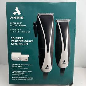 Andis 040102423505 Ultra Clip And Trim Combo 15 Piece Whisper Quiet Styling Kit -free Shipping