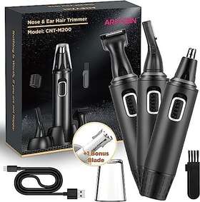 Areyzin 603134808285 Nose Hair Trimmer 3-in-1 Versatile Rechargeable Ear And