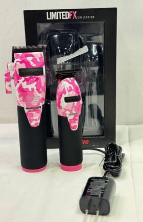 Babyliss Pro 074108486110 Babylisspro Limitedfx Collection Clipper And Trimmer Pink Camo Set Fxholpk2campk