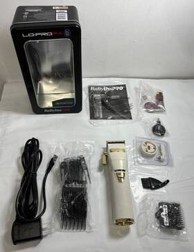 Fx870w Babyliss Pro Babylisspro White And Gold Fx Cord/cordless Clipper