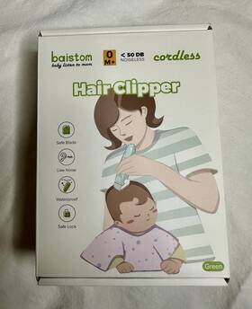 Baistom Bhc001g Baby Hair Clippers Quiet And Dual-mode Cutting For 0-12 Waterproof Recha