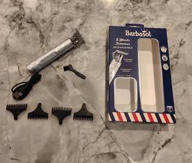 Cbt1-6002-slv Barbasol T-blade Trimmer Rechargeable Zero Gapped 4 Guide Combs