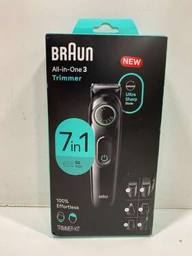 Braun 069055137147 Series 3 3470 All-in-one 7-in-1 Grooming Kit With Beard Trimmer For Men Used