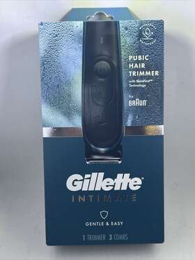 Braun 5544 Gillette Intimate Mens Pubic Hair Trimmer Waterproof Body Groomer Black