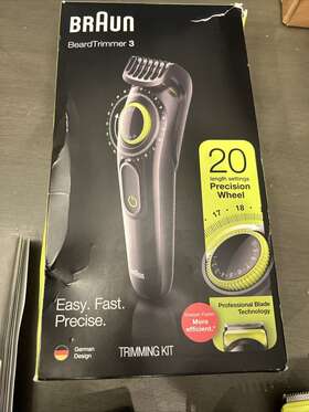 Braun Bt3221 Mens Rechargeable 20 Setting Electric Beard And Hair Trimmer -