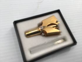 Brookstone 10308 Vintage Compact Nose Hair Trimmer Made In Japan Gold Color #