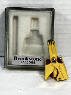Brookstone 103085 Vintage Compact Nose And Ear Hair Trimmer Gold Tone Japan Grooming Tool