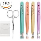 Bt010 Pureglo Tweezers Set Professional Stainless Steel Slant And Pointed Tip