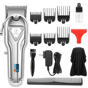 K10s-0525 Ceenwes Men Hair Clippers Full Metal Cordless Led Display Cut Grooming Kit