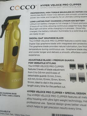 Cocco 850041142241 Hyper Veloce Pro Clipper With Digital Gap Graphene Blade Yellow