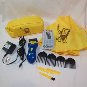 Conair 074108075352 Kid Klip Haircutting Kit Clippers Cape Case Quiet Barber Friendly
