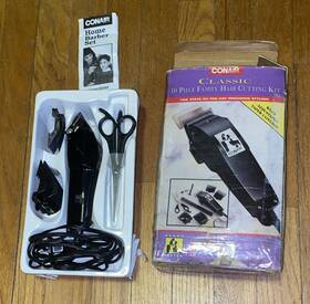 Conair 074108113351 Basic Cut Home Men Corded Hair Cutting Clippers 6 Piece Set Barber Kit