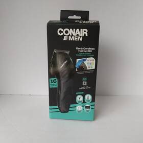 Conair 074108475763 Haircut Kit Mens Cord/cordless Color Coded Clippers Case Scissors Comb