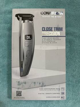 Gmt980 Conair Conairman Beard And Stubble Trimmer With Flex Head Premium Etched Blades