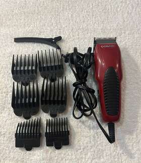Conair Hc244dg Custom Cut Haircut Kit Clipper Red With 6 Attachments And Case