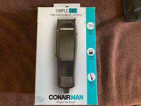 Conair Hc99fd-hc98rs Simple Cut Home Hair Cutting Clippers 10 Pc Set Barber Kit