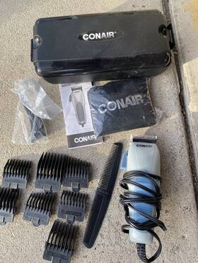 Hc244hb Conair Hg244hb Gray Corded Stainless Steel Hair Clipper With Attachments Vgc