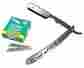 Cs-102 Classic Samurai Stainless Steel Professional Barber Straight Edge Razor With 100 Blades