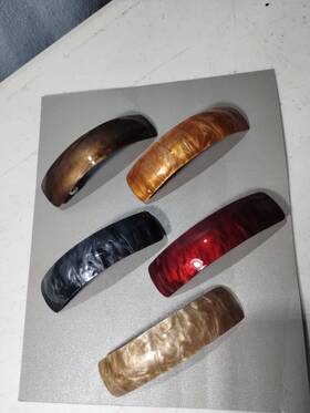 Dealeachday 792552327314 5pcs Retro Acrylic Hair Barrettes Automatic Large Clip Color