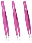 Dighealth Stainless Steel Tweezers By Tm Eyebrow Set With Slant And 717520055952