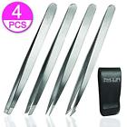 Ecs-1004 Emuyaliving Tweezers Set Professional Stainless Steel With Travel 705377702044