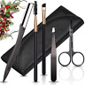 Eyebrow01 Kasi Eyebrow Tweezers Scissors And Razors Set Stainless 696592089815