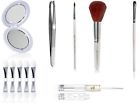 Face Brushes Tweezer Lot Eyes Lips Makeup Mirror Applicators .. Tools