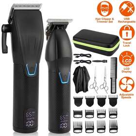 Gpct3854 Global Phoenix Clipper Mc Cordless Trimmer Set For Men Electric Barber Hair Cutting Combo