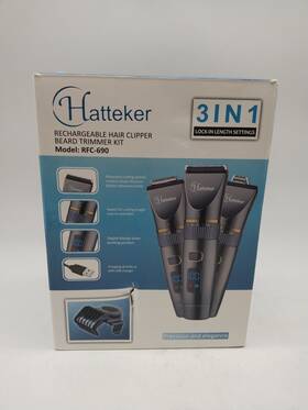 Rfc-690 Hatteker 948187166901 3-in-1 Rechargeable Hair Clipper Set Led Display Used 233