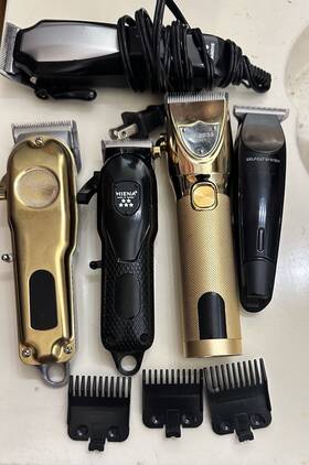 M-2033 Hiena Self Cut System Sonar Clipper And Trimmer Set Black Gold Corded/cordless