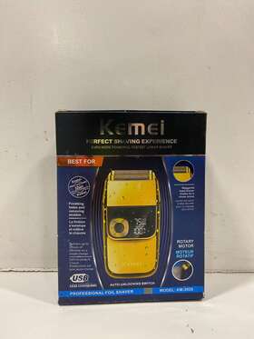 2028 Kemei Electric Cordless Shaver For Men Lcd Display Usb Rechargeable Silver