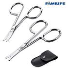L0533 Familife Eyebrow Nose Hair Scissors Set Facial Grooming 799443856380