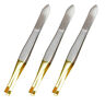Lh6541207 Luxxii Pack Gold Tone Flat Tweezers Stainless Steel 650415977284