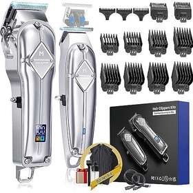 Jrb-002v Limural Pro Professional Hair Clippers And Trimmer 18 Piece Set Polished Silver