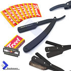 Medentra Professional Barber Hair Shaving Razor Salon Straight Edge Cut Throat 10 Blades 0713589519367