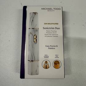 Michael Todd 811573031021 Sonic Trim Duo 2-in-1 Facial Hair Remover Marble