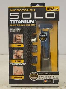 Micro-touch Mtttsolo Solo Titanium Grooming Trimmer For Men - Black