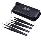 Mudder-tweezers-06 Mudder Esd Tweezers Set Eyelash Extension Stainless Steel 710560330348