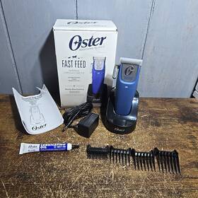 2143703 Oster Fast Feed Cordless Pet Clippers Blue Sem F10