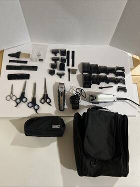 23-076 Oster Complete Barbers Set Trimmer Clippers. With Bags Shears/scissors